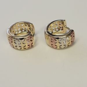 18k gold plated hoops